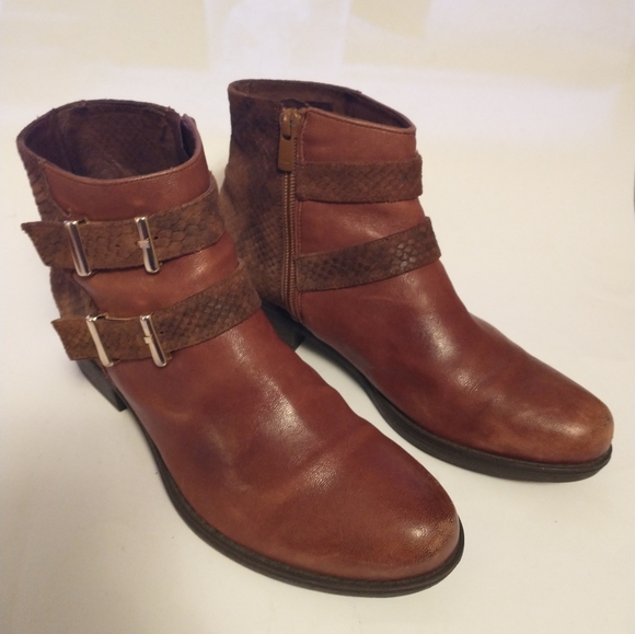 Eric Michael Size 7.5 to 8 Eur 38 TRIESTE Brown Leather Boots New Women's Shoes - Picture 1 of 13